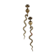 Pair of Neo-Egyptian Style Engraved Brass Wall Sconces Featuring Cobras