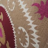 Vintage Suzani Pastel Tablecloth - Uzbek Embroidery Wall Hanging Decor