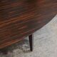 Oval table in ziricote and solid oak