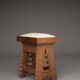 Oak Stool in the manner of architect CJ Blaauw, Amsterdam School /Art Deco