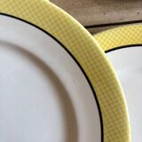 Set of 6 vintage dessert plates, Menton model by Salins
