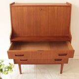 Vintage Danish teak secretary, Tibergaard by Gunnar Nielssen