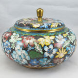 Pot lid in bronze enamel partition Chinese China
