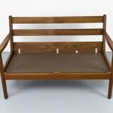 Vintage Two-Seater Senator Sofa in Teak by Ole Wanscher for Cado, 1970s