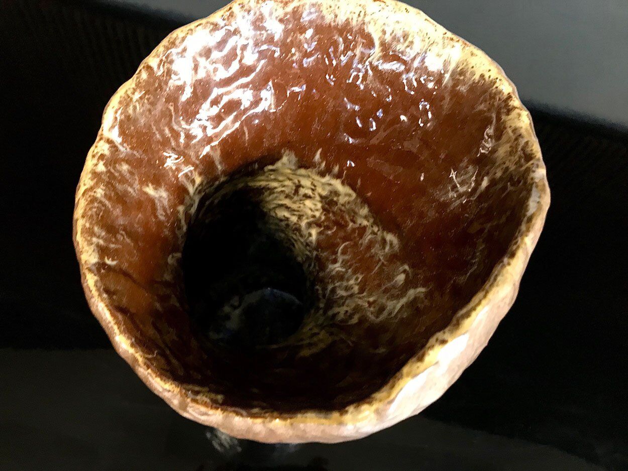 Sculptural studio ceramic art vase from Atelier Sorembe, Germany 1970s