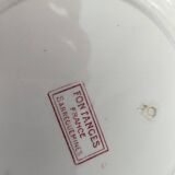 Set of 6 dessert plates from the early 20th century, Sarreguemines, Fontanges model