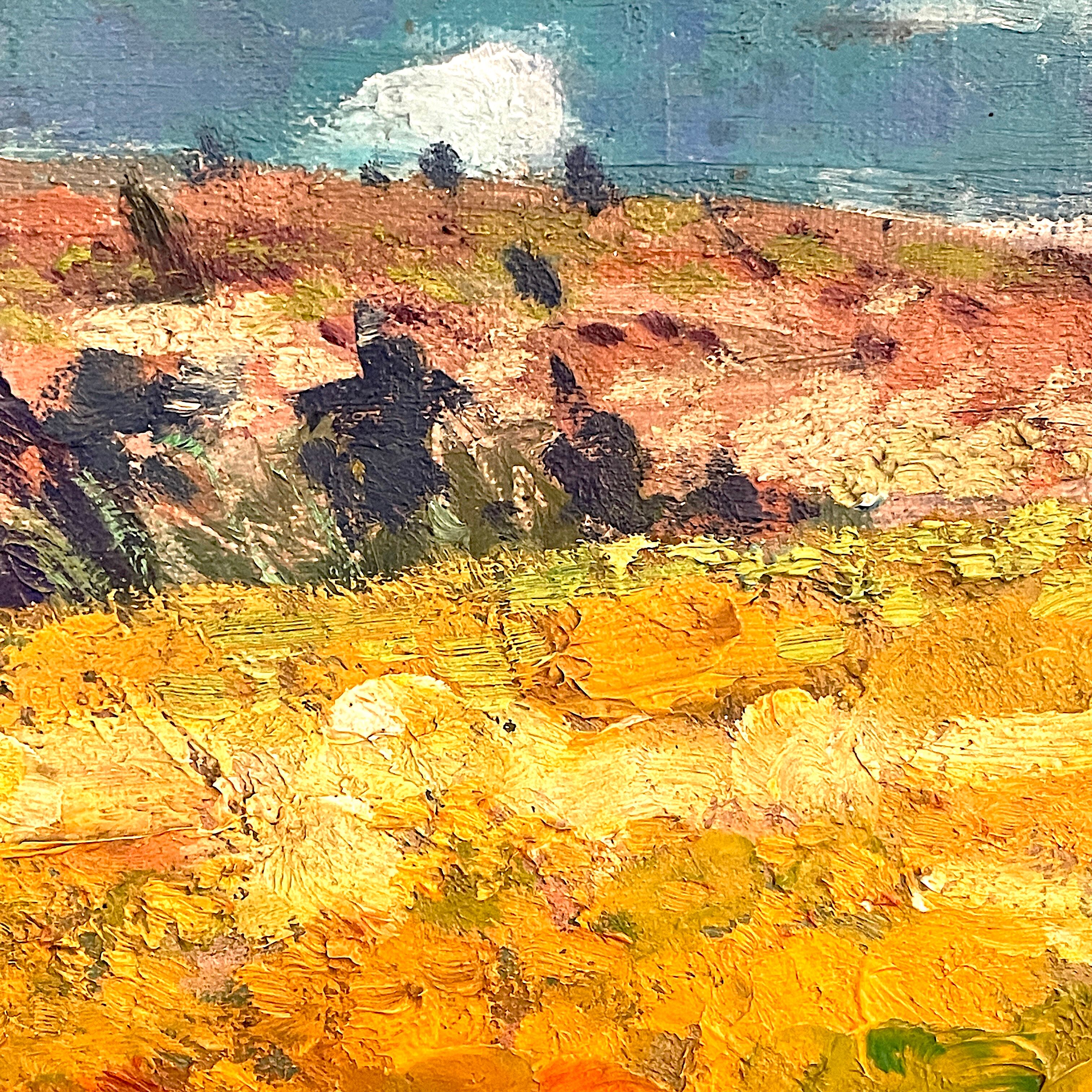 Impressionist painting, Robert Crommelynck " Landscape of Animated Fagne ", ca 1947