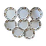 Set of 8 Porcelain My Garden Plates