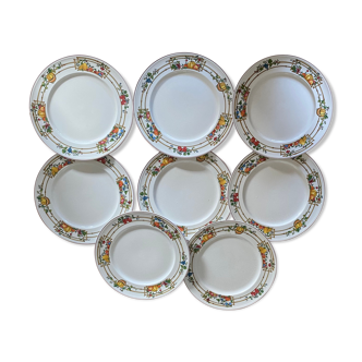 Lot de 8 assiettes Mon Jardin en porcelaine