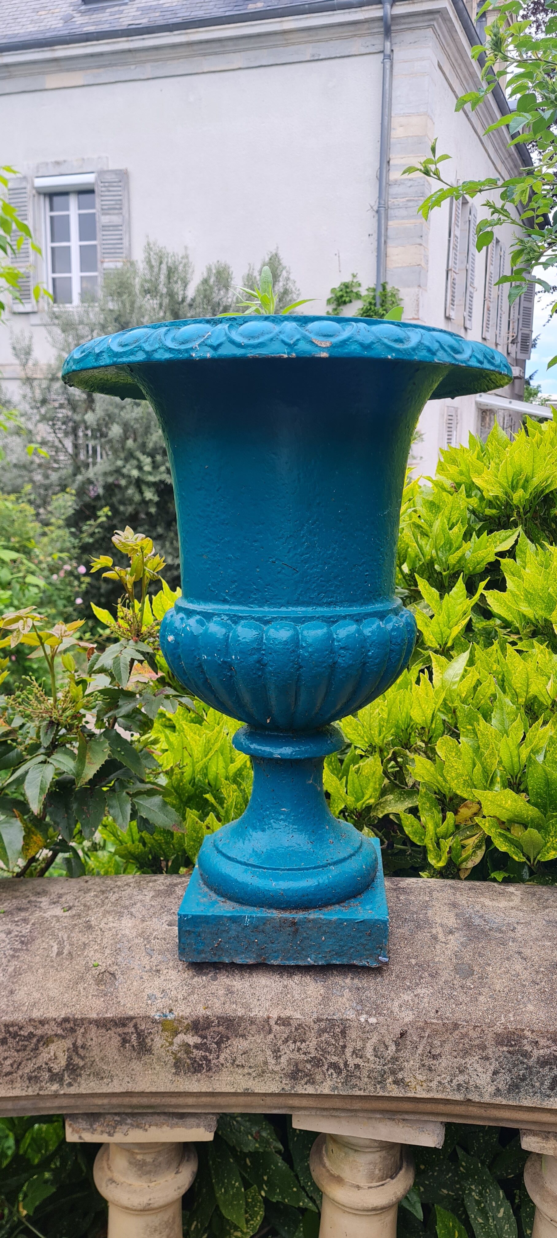 Pair of Medici vase cast iron XIX century