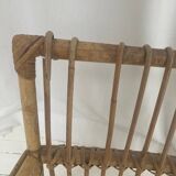 Chaise enfant en rotin vintage 1960 Louis Sognot - chaises enfant