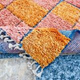 Handmade colourful rug from the Atlas Mountains 3/2m