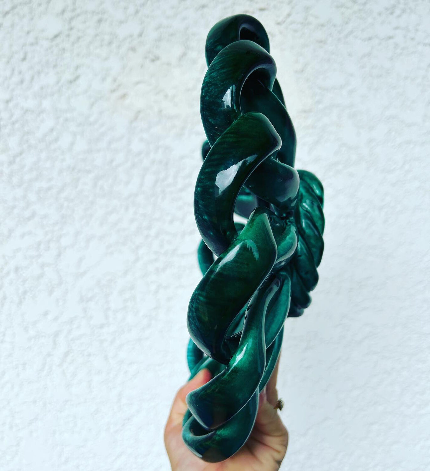 Braided ceramic cut