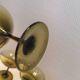 Champagne bowl glasses in emerald green color, they are estimated from the 1950-60s