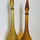 Italian carafe Empoli amber yellow 1970s