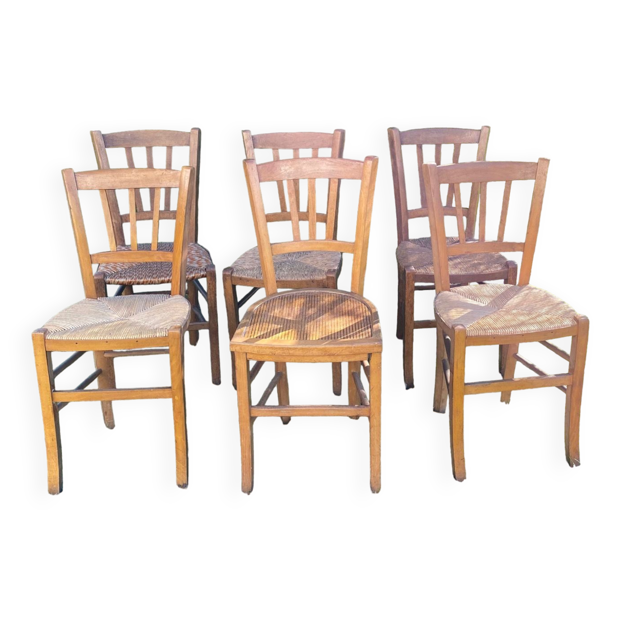 Suite six mismatched bistro chairs