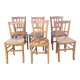 Suite six chaises bistrot dépareillées