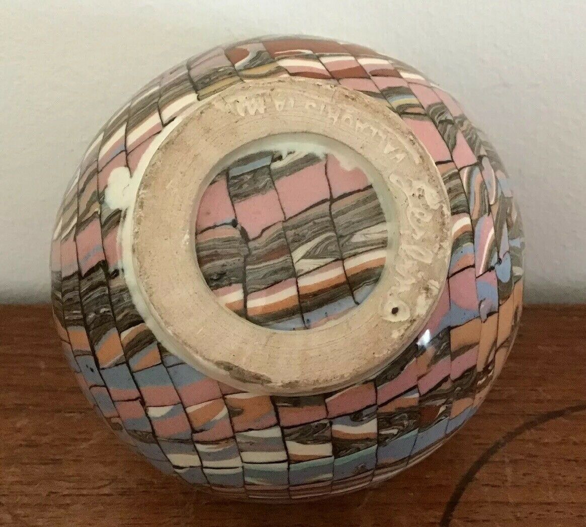 Earthenware vase Gerbino Vallauris vintage ceramics