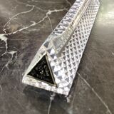 Set of twelve crystal knife holders 24% with vintage lead