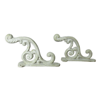 Pair of cast iron hooks nineteenth century