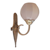 Antique Art Nouveau wall light - Bronze and opaline