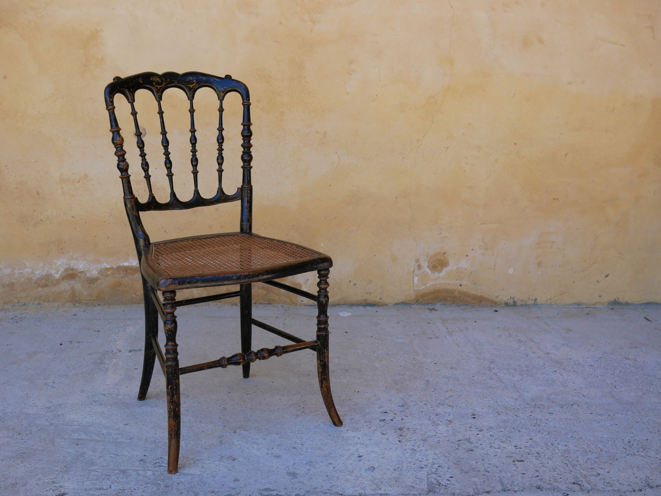 Napoleon III Chair in wood and cannage, twenties