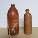 2 bottles in enamelled stoneware
