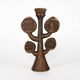 Bougeoir en forme d'arbre en bronze brutaliste orthodoxe chrétien des années 1970