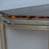 Smoked glass hexagonal console – 1970