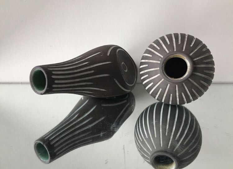 Deux vases danois vintage en grès