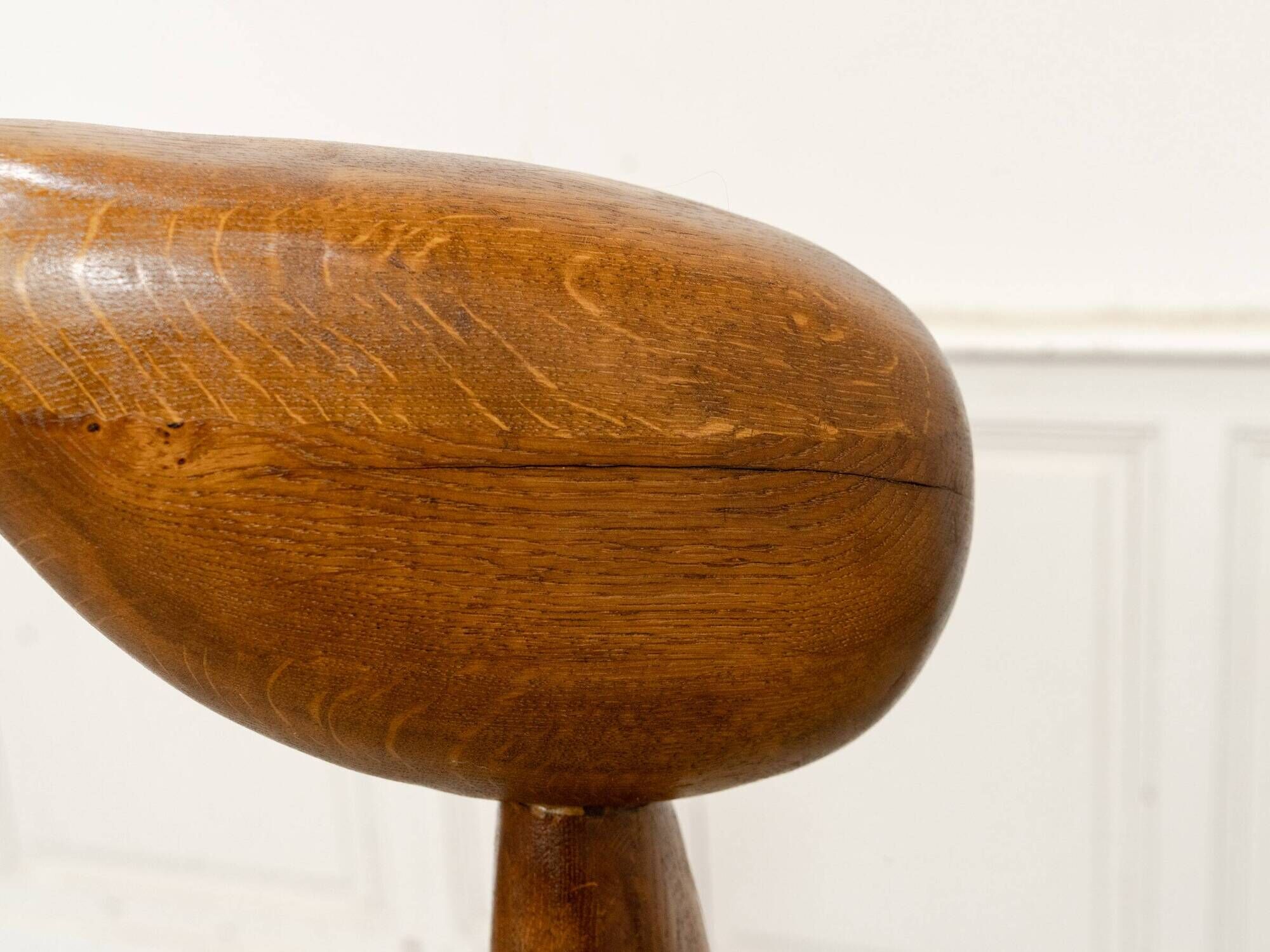 Contemporary sculpture in solid oak 1980