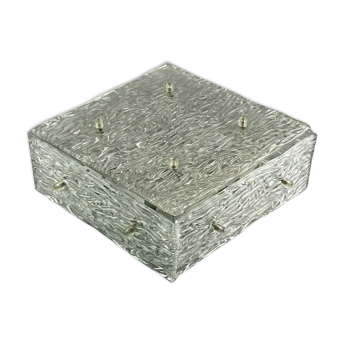 1960s lamp ceiling lamp Plafoniere Kalmar Franken Ice Glas Design