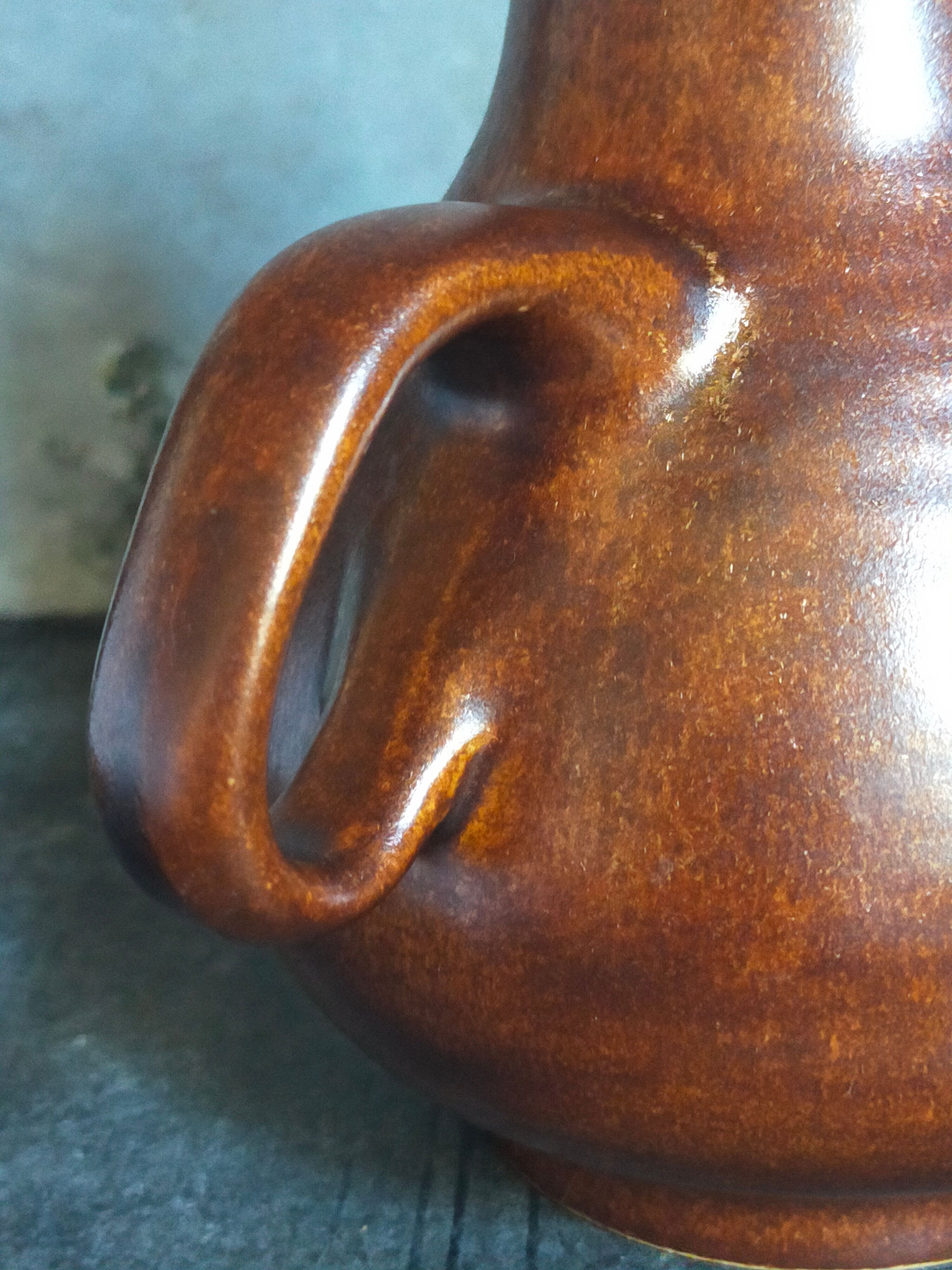 Vintage ceramic handle vase