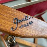 Authentic French outdoor terrace set, 5 chairs and table