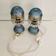 Paire de lampes en verre style Hollywood Regency, circa 1960