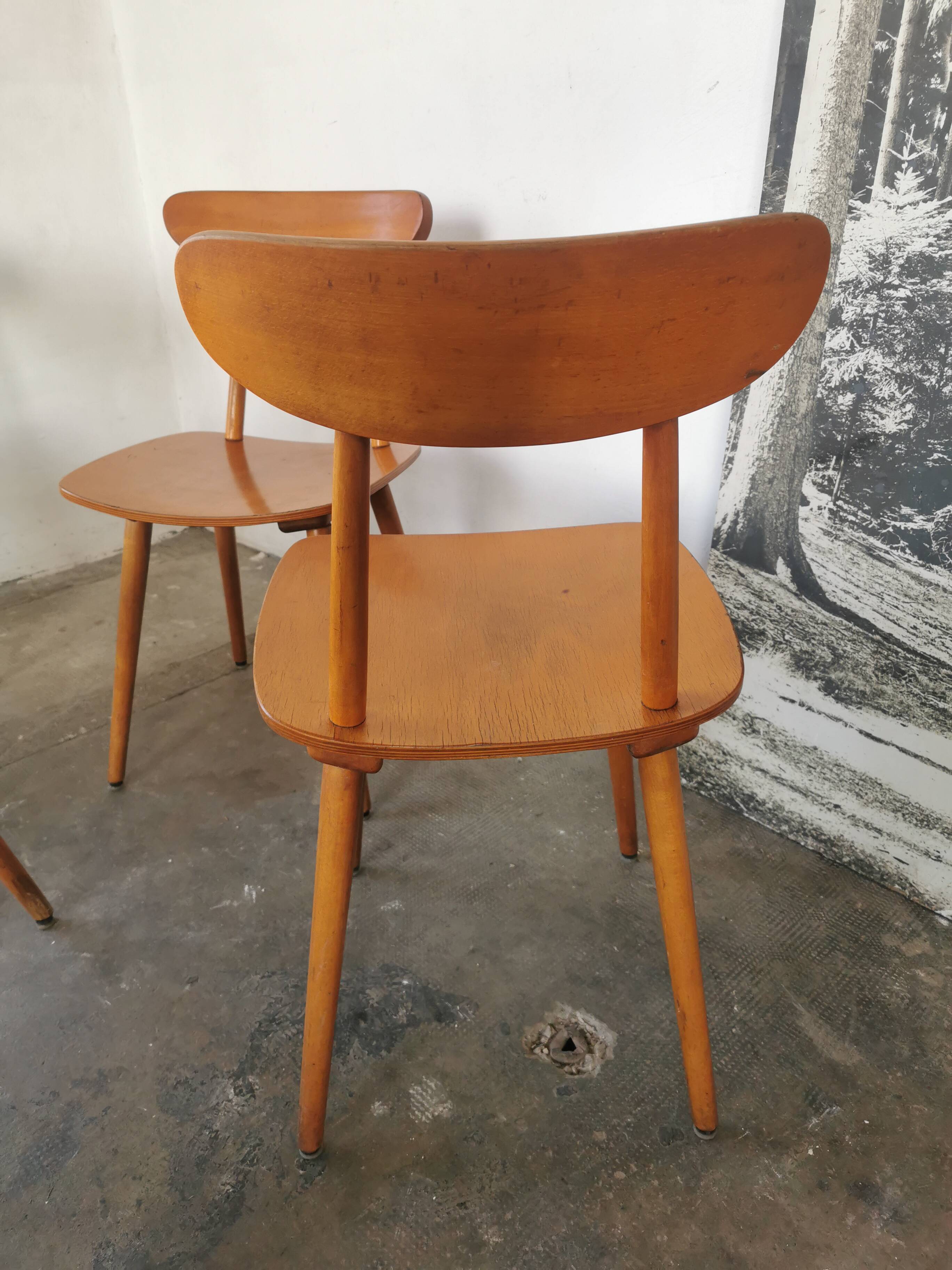 Set of 4 Hiller chairs, vintage 1960