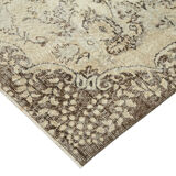 Anatolian handwoven antique 1980s beige rug 181 cm x 320 cm