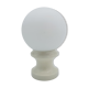 Bedside lamp or wooden ambience turned and opaline Hustadt Leuchten