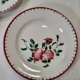 4 assiettes à dessert Sarreguemines épernay faïence vintage