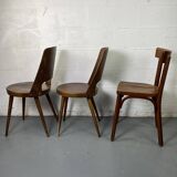 Set of 3 mismatched and damaged bistro chairs