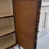 Bamboo buffet cabinet with Japanese lacquer decor