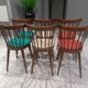 Suite of 6 chairs by bistrot baumann model 740v 1960s