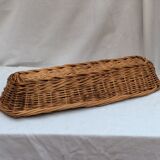 Long wicker basket vintage rattan dimension