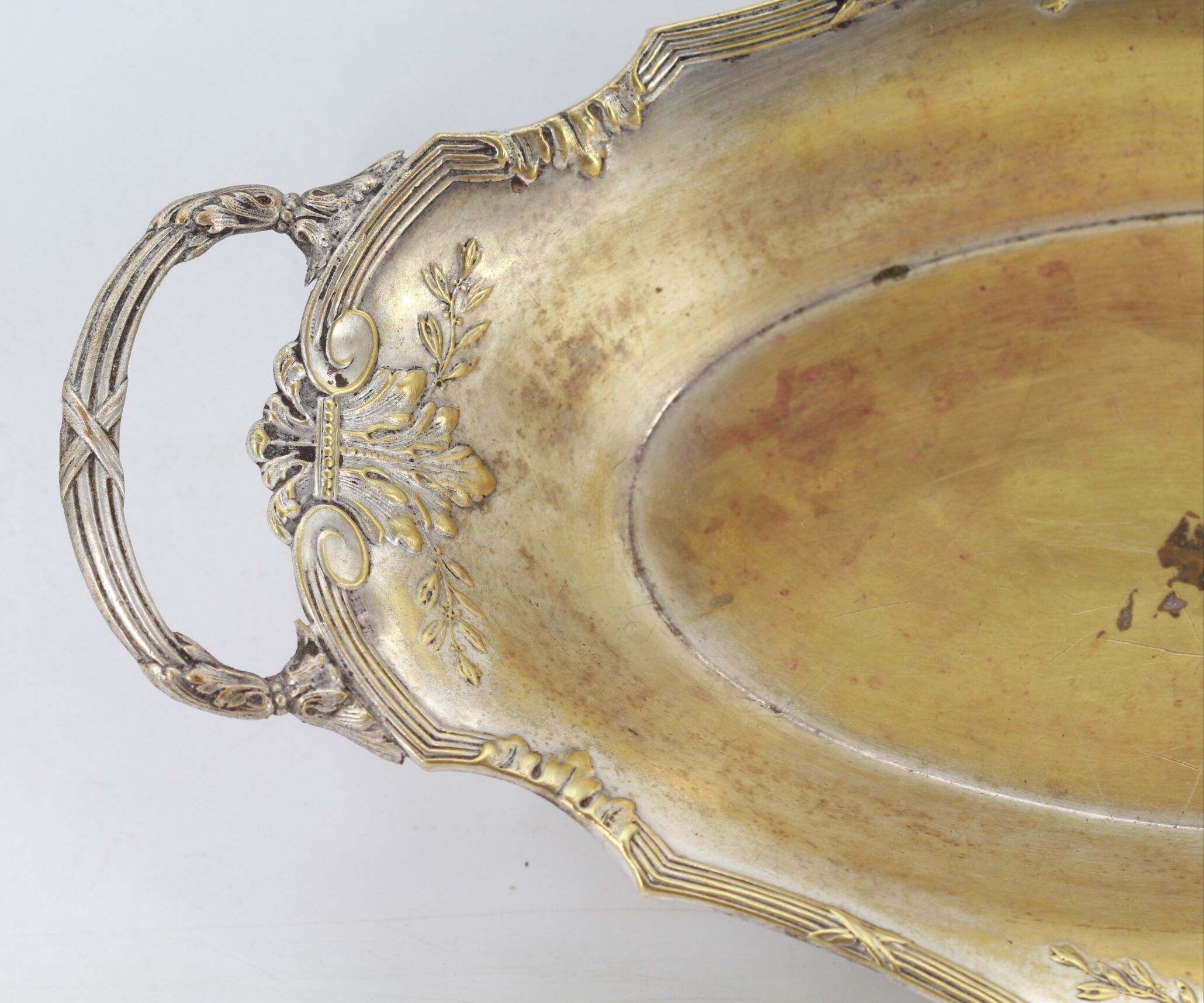 Antique metal dish