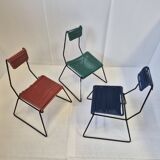 Suite de 3 chaises vintage 1950