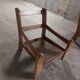 Fauteuils en cuirs et bois vintage
