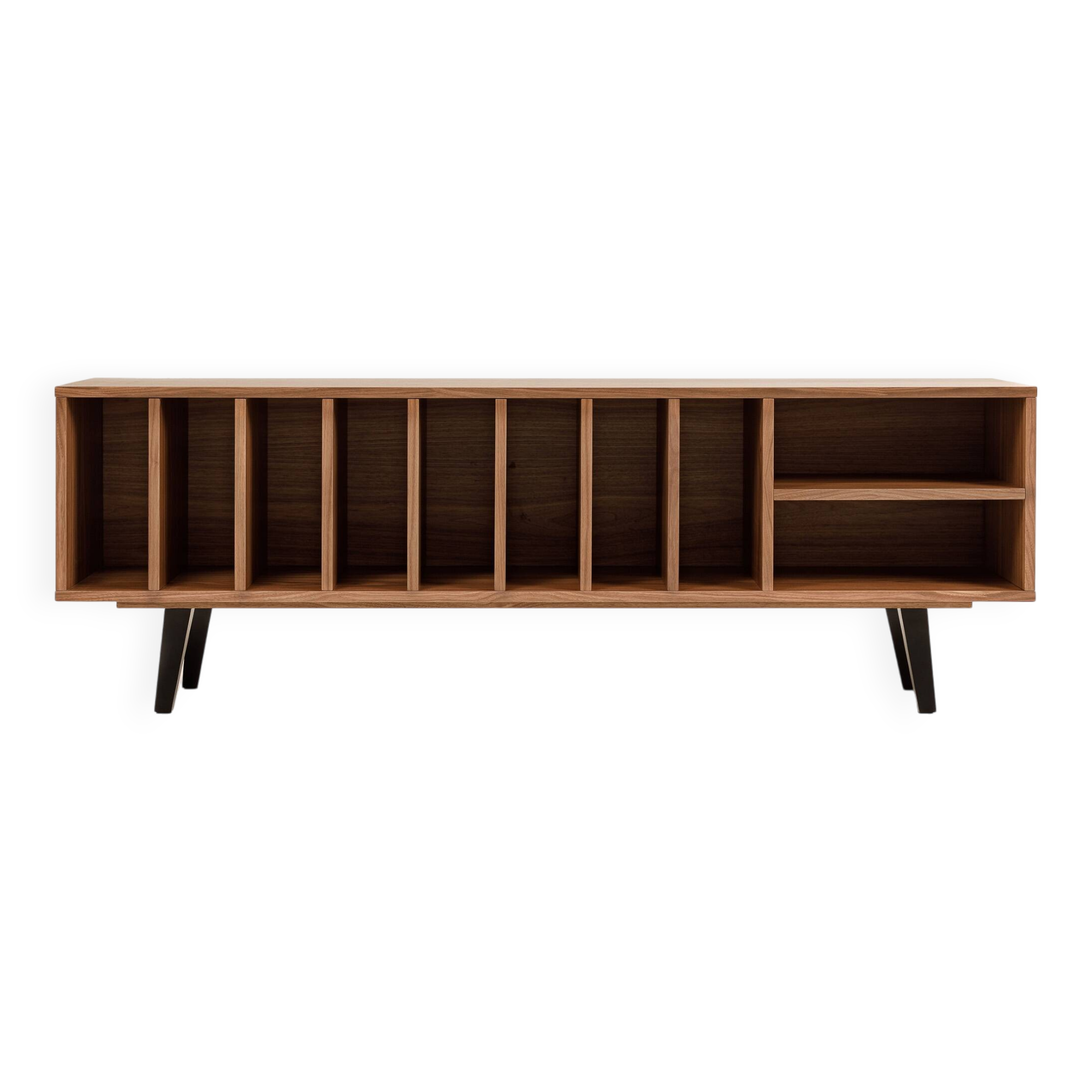 Vinyl Record Storage Cabinet Walnut "Silene"