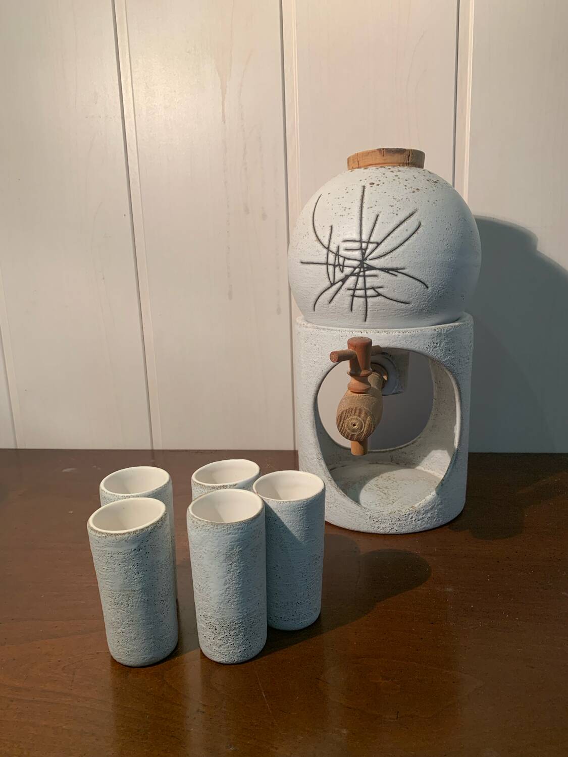 Vallauris Ceramic Fountain by Henri Cimal Vintage Circa 1960