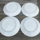 4 plates with hors d'oeuvre in porcelain of Paris 19th - gold net