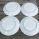 4 plates with hors d'oeuvre in porcelain of Paris 19th - gold net